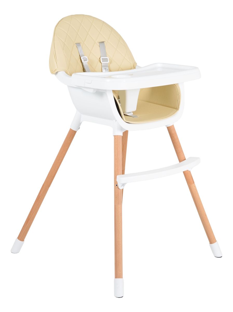 Cangaroo Gelato Beige 2-in-1 Houten Kinderstoel