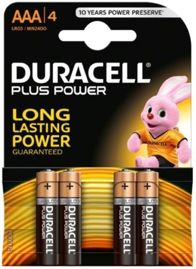 Duracell Plus AAA Batterijen - 4 stuks