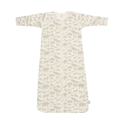 Jollein baby slaapzak met afritsbare mouw Animals - Olive Green
