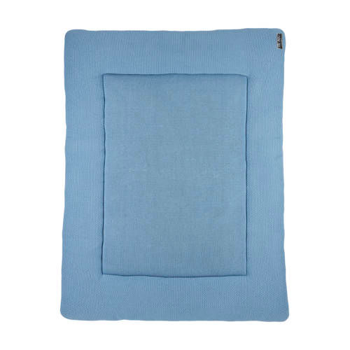 Meyco boxkleed Mini relief GOTS 77x97 cm denim blauw