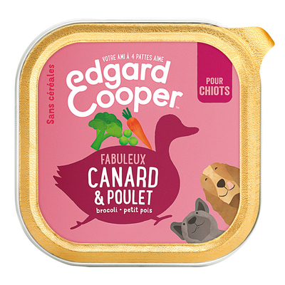 300g Edgard & Cooper Puppy graanvrij eend. kip - Hondenvoer - natvoer honden