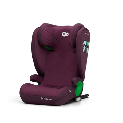 Kinderkraft JUNIOR FIX 2 I-SIZE - Autostoeltje - 100-150 cm - 15-36 kg - met Isofix - Afstelbare hoofdsteun - veiligheidssystemen- Diepe zitting - Eenvoudig te reinigen - Groep 2/3 - Tot 12 jaar - Rood