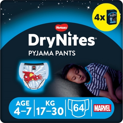 Huggies DryNites Pyjama Pants jongens 4-7 jaar - 64 stuks