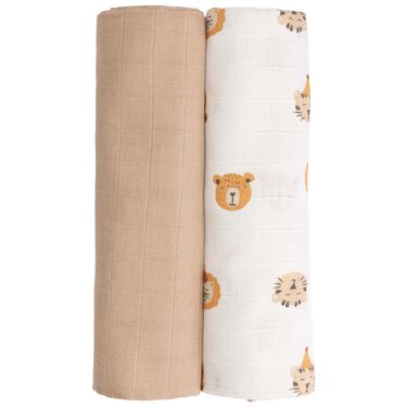 Prénatal swaddle / hydrofiel doek Circus 2-pack