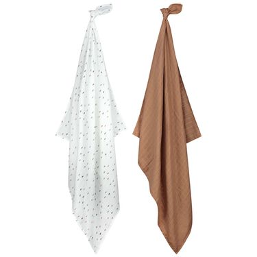 Prénatal swaddle / hydrofiele doek Pure 2 stuks