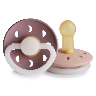 FRIGG Moon Night Fopspeen Mauve / Blush 6-18 Mnd 2 Stuks