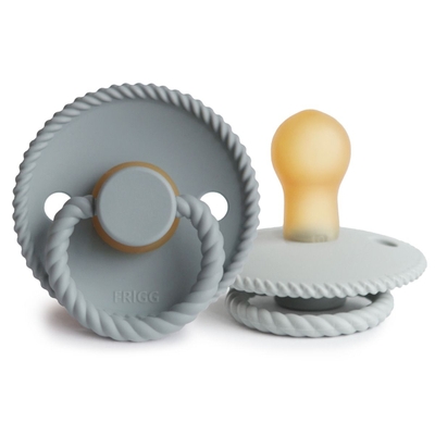 Frigg Rope Fopspeen - 0-6 mnd (2 stuks) - Fr.Gray/Silver Gray