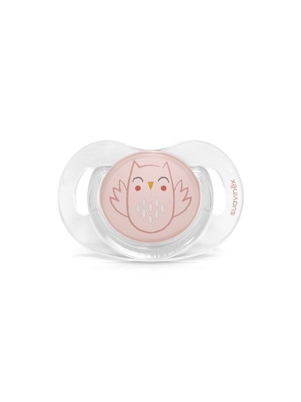 Fopspeen Suavinex Bonhomia Reversible 0-6mnd Owl Pink