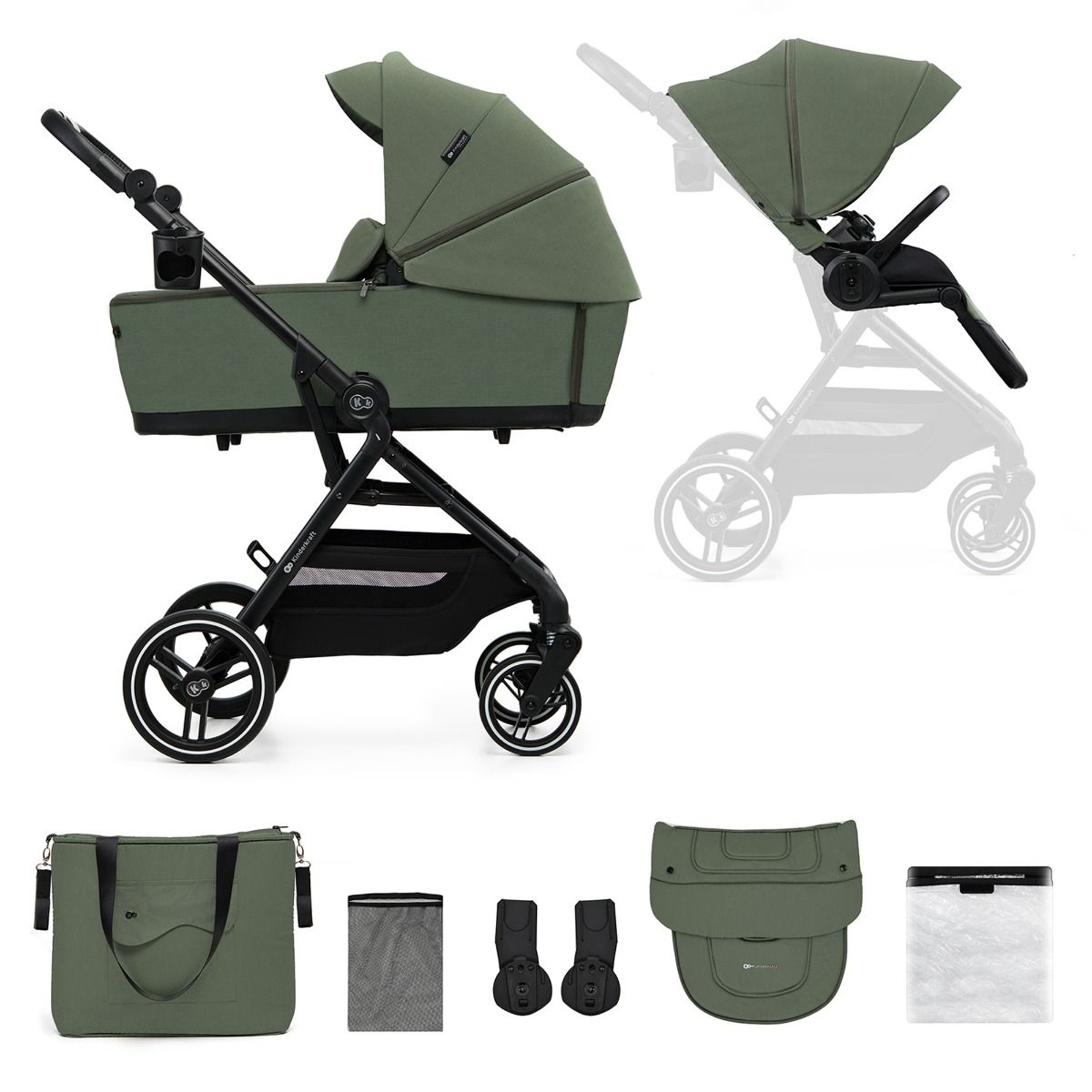 Kinderwagen Kinderkraft Yoxi 2-in-1 Mystic Green