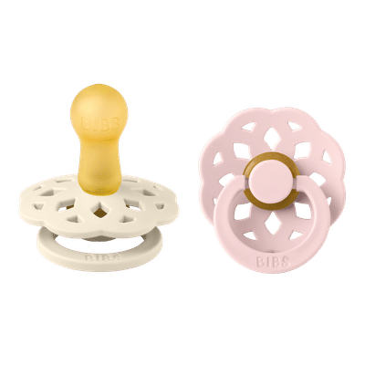 BiBS - Boheme Pacifier - Stage 1 Fopspeen - 2 stuks - Ivory / Blossom