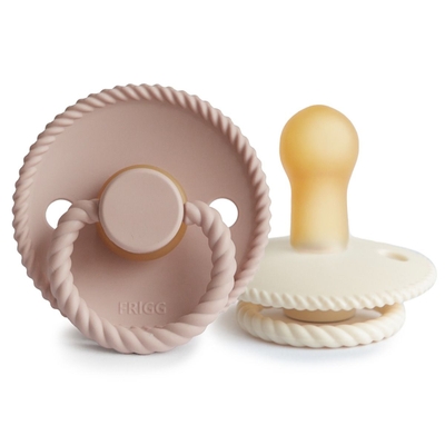 Frigg Fopspeen Rope Blush/Cream T26-18mnd (2 stuks)