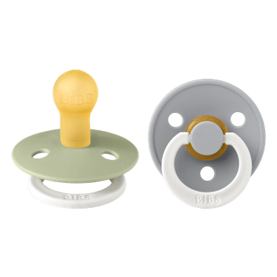 BiBs Retro Fopspeen Glow Sage / Cloud 6-18 Mnd(2 Stuks)