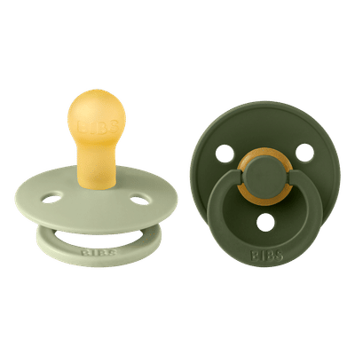 BiBs Retro Fopspeen Sage / Hunter Green 0-6 Mnd 2 Stuks