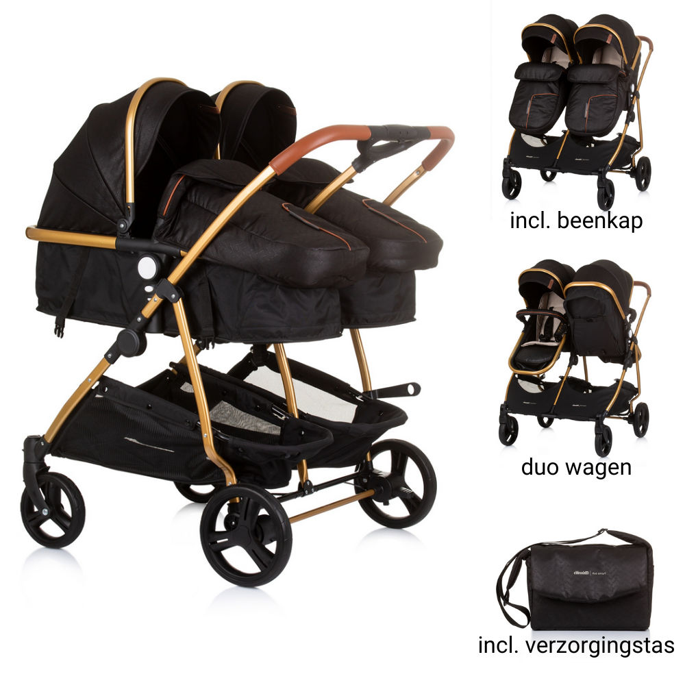 Duo Kinderwagen Chipolino Duo Smart Obsidian Gold