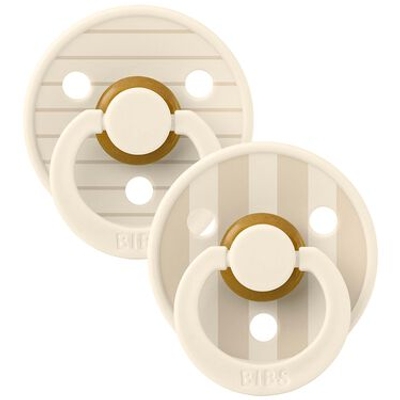 BiBs Studio Pin Fopspeen - 6-18 Mnd - 2 Stuks - Ivory Vanilla Mix