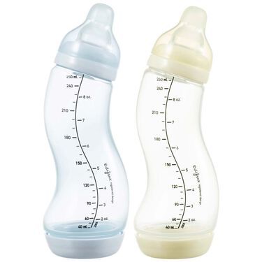 Difrax S-Fles Baby Blauw / Crème 250 ml 2 Stuks