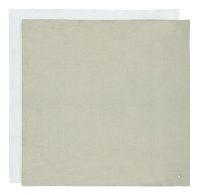 Jollein Hydrofiele Doek Large 115x115cm Olive Green/Ivory (2pack)