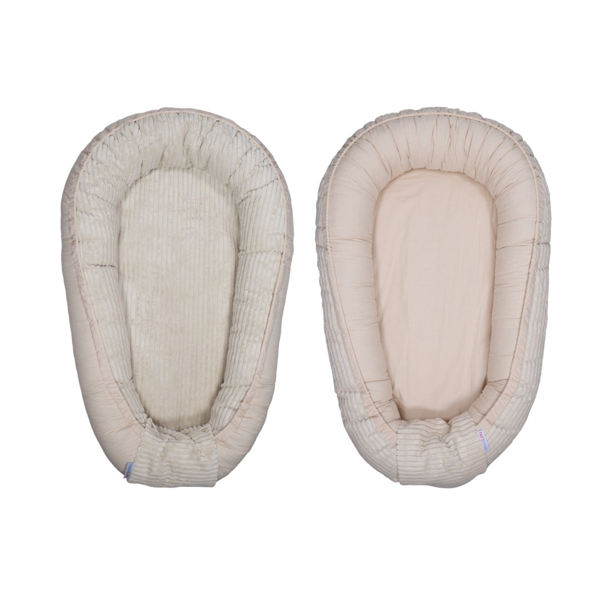 MamaLoes Velours Rib Beige Omkeerbaar Babynest ML020121