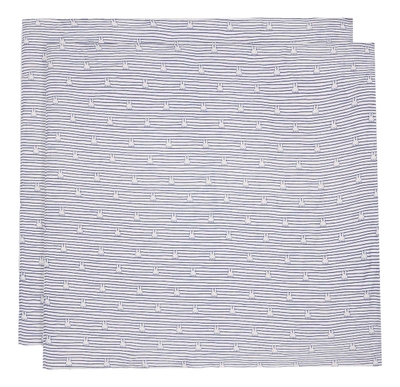 Jollein hydrofiele doek large Miffy Stripe Navy - set van 2