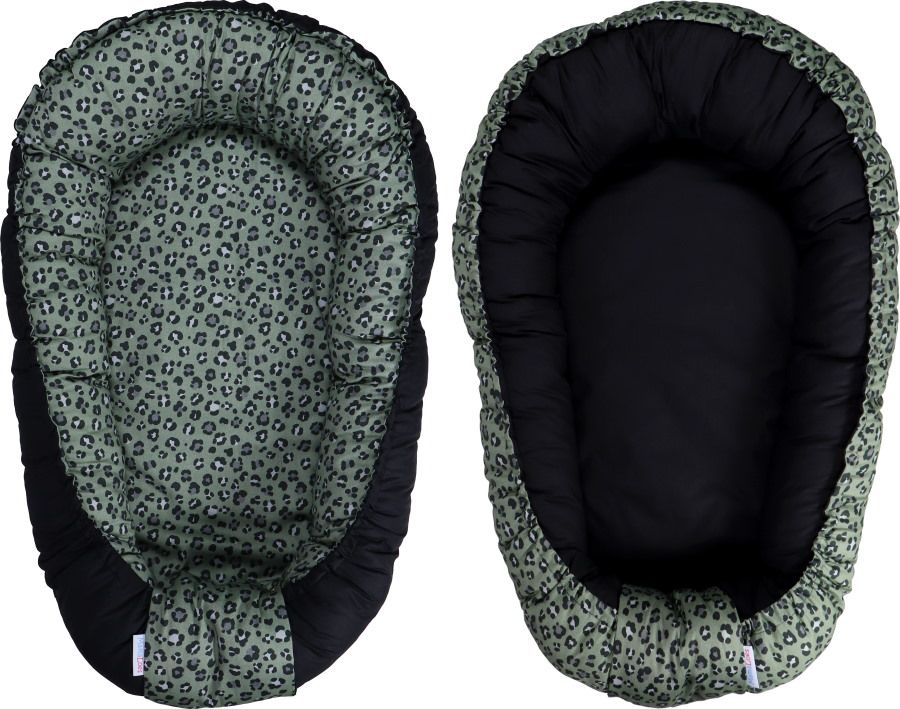 MamaLoes Panther Army Green Omkeerbaar Babynest ML3038