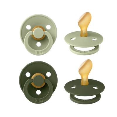 BiBs Fopspeen Anatomisch - 6-18 Mnd - 2 Stuks - Sage / Hunter Green