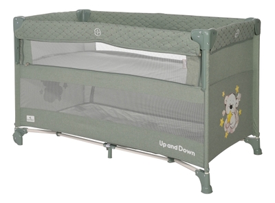 Lorelli Up and Down Iceberg Green Teddy Bear Campingbedje incl. Bodemverhoger 1008006-2372