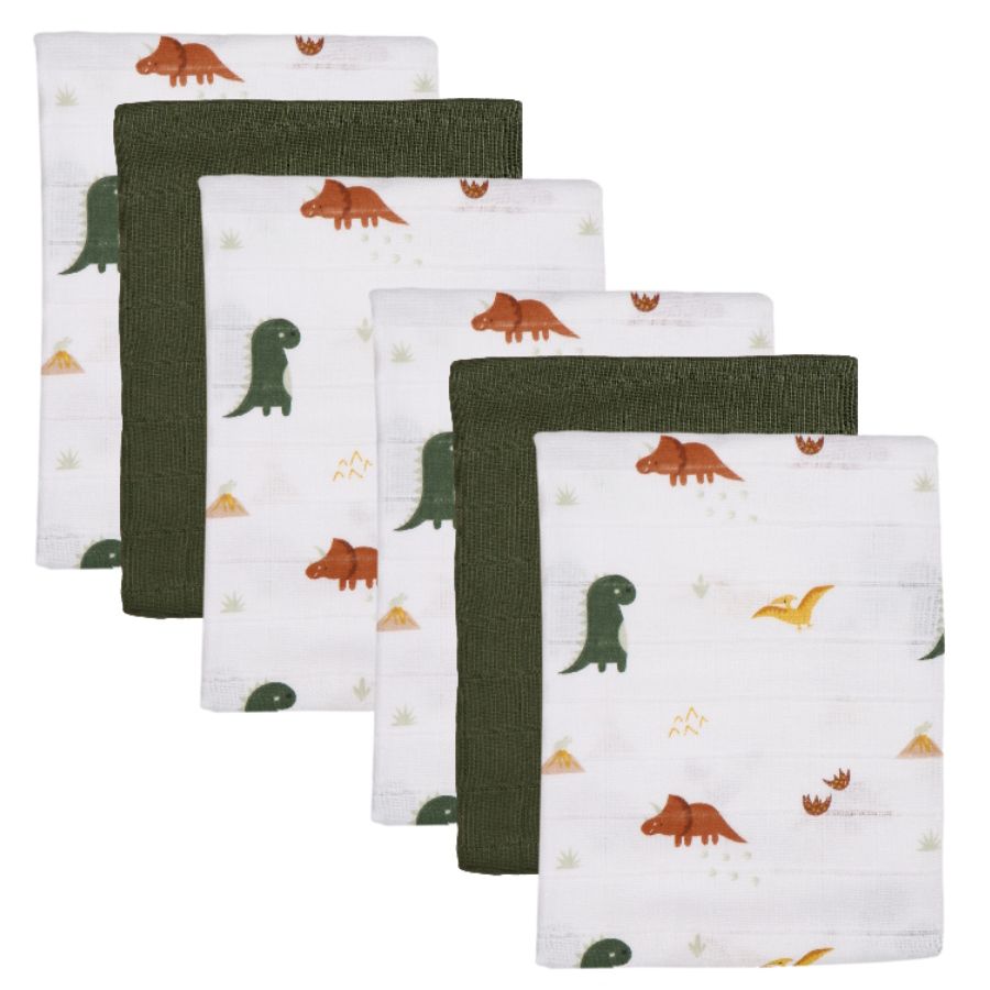 Blush&Blossom Dinosaurus 70 x 70 cm 6 Stuks Hydrofiel Luiers TR-BB443413