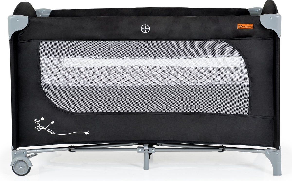 Cangaroo Skyglow 2 Black Campingbed incl. Bodemverhoger