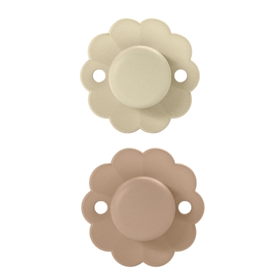 Suavinex Wonder Reversible Duo Grey/Cork 0-6m 2 stuks Silicone Fopspenen SXSWP1084390