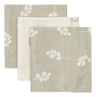 Jollein Twig Hydrofiel Monddoekje - 3 Stuks - Olive Green