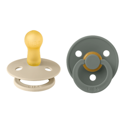 BiBs Retro Fopspeen - 6-18 mnd - 2 Stuks - Vanilla / Pine