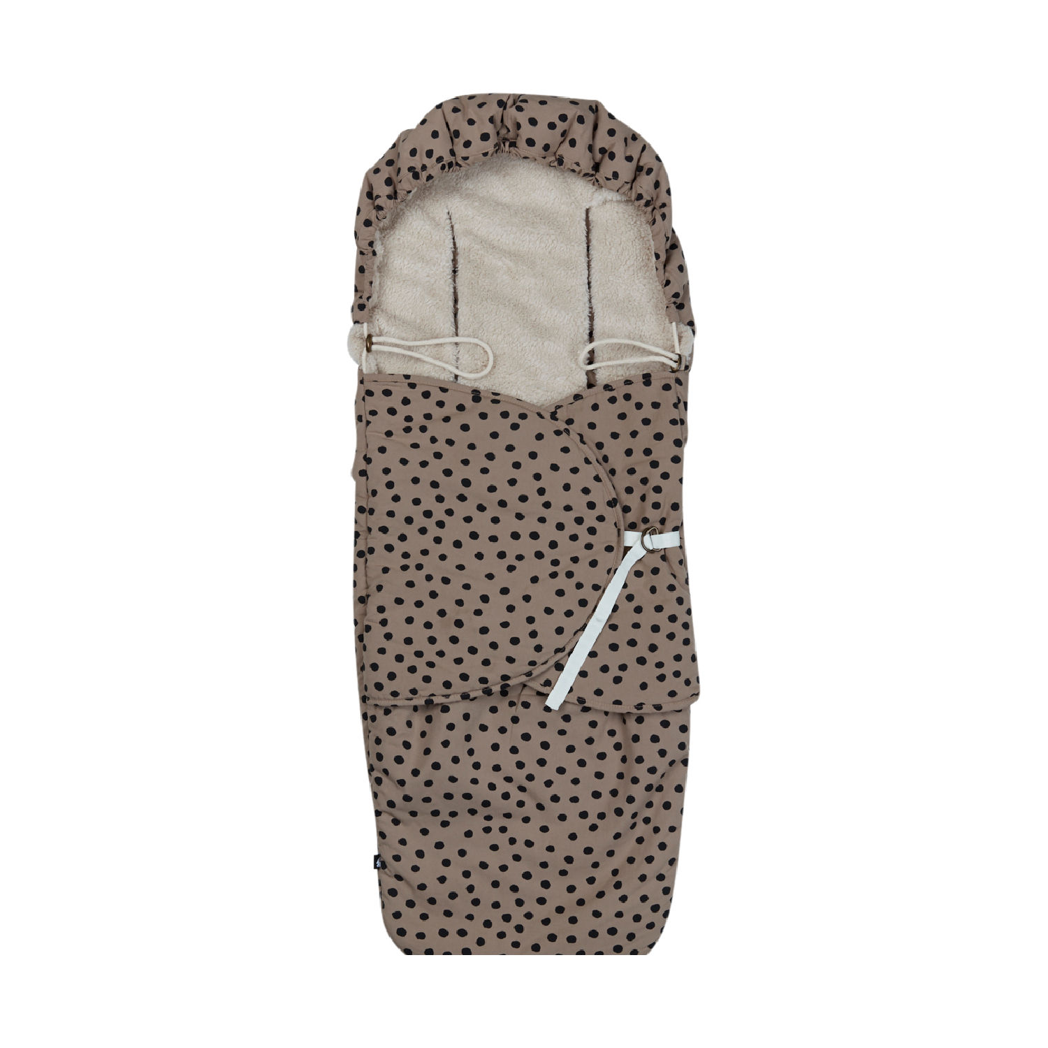 Footmuff buggy Bold dots Dark Brown