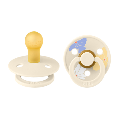 BiBs Studio Morning Bloom Fopspeen - 0-6 Mnd - 2 Stuks - Ivory