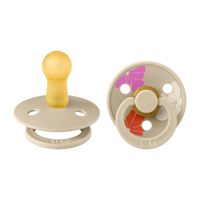 BiBs Studio Morning Bloom Fopspeen - 6-18 Mnd - 2 Stuks - Vanilla