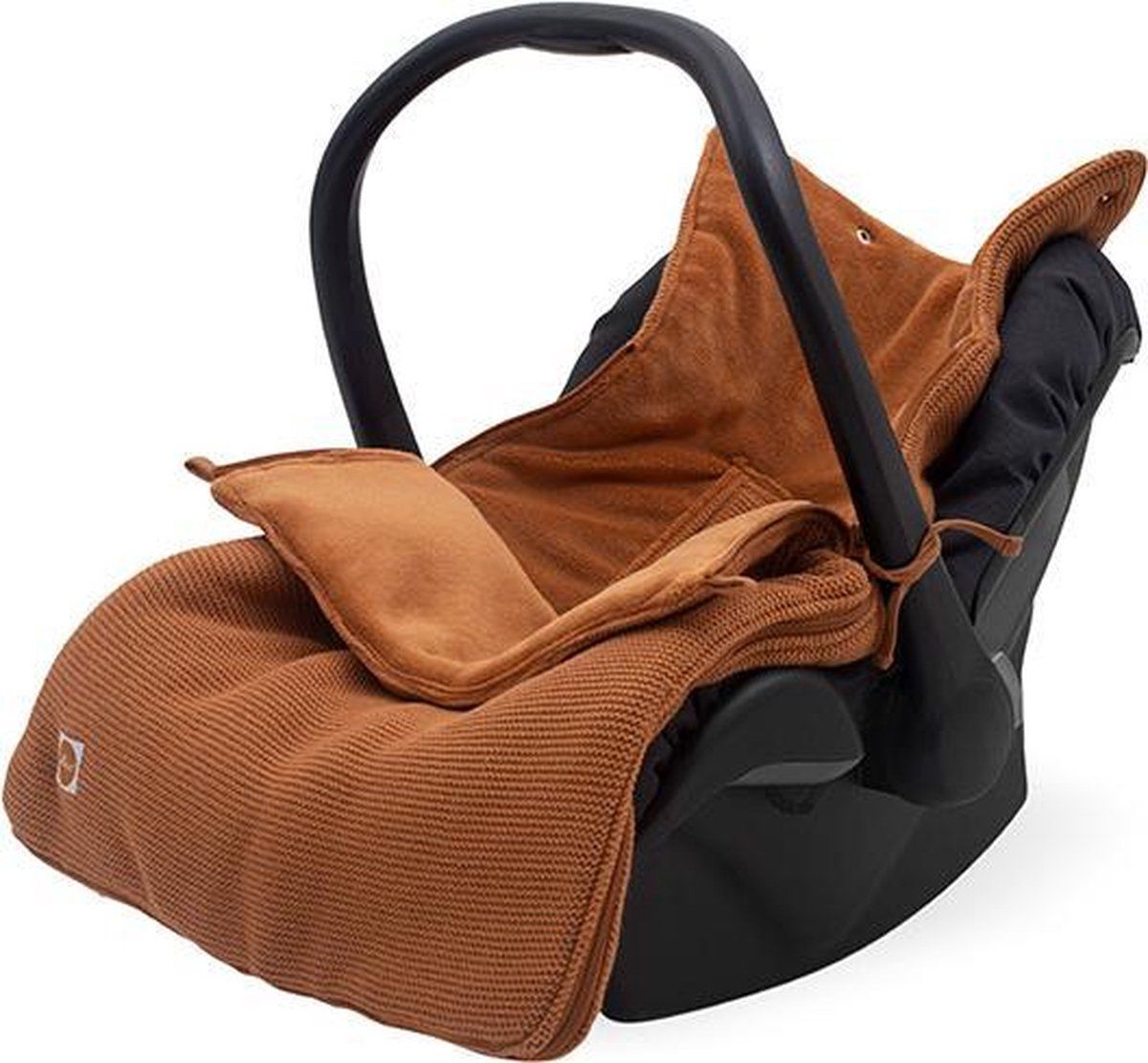 Jollein Voetenzak voor Autostoel & Kinderwagen - Basic Knit - Caramel