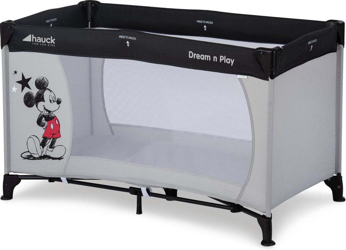 Hauck Dream’n Play, campingbedje 120 x 60 cm, Mickey Stars