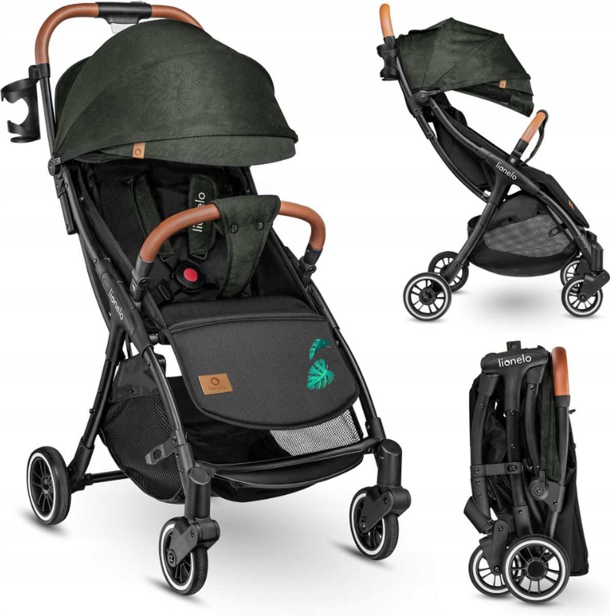 Lionelo Buggy Julie One - Kinderwagen Premium - Automatisch opvouwen - Wandelwagen tot 22 kg - Comfortabele zitje