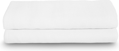 Jollein Hydrofiele Doek Large 115x115cm Bamboe Katoen - Wit - 2 Stuks