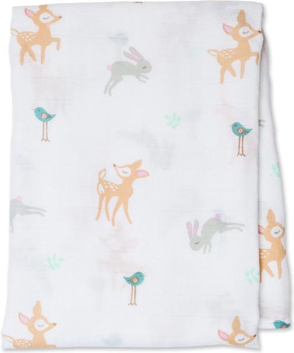 Lulujo - hydrofiele doek - swaddle - katoen - 120x120 cm - Little Fawn