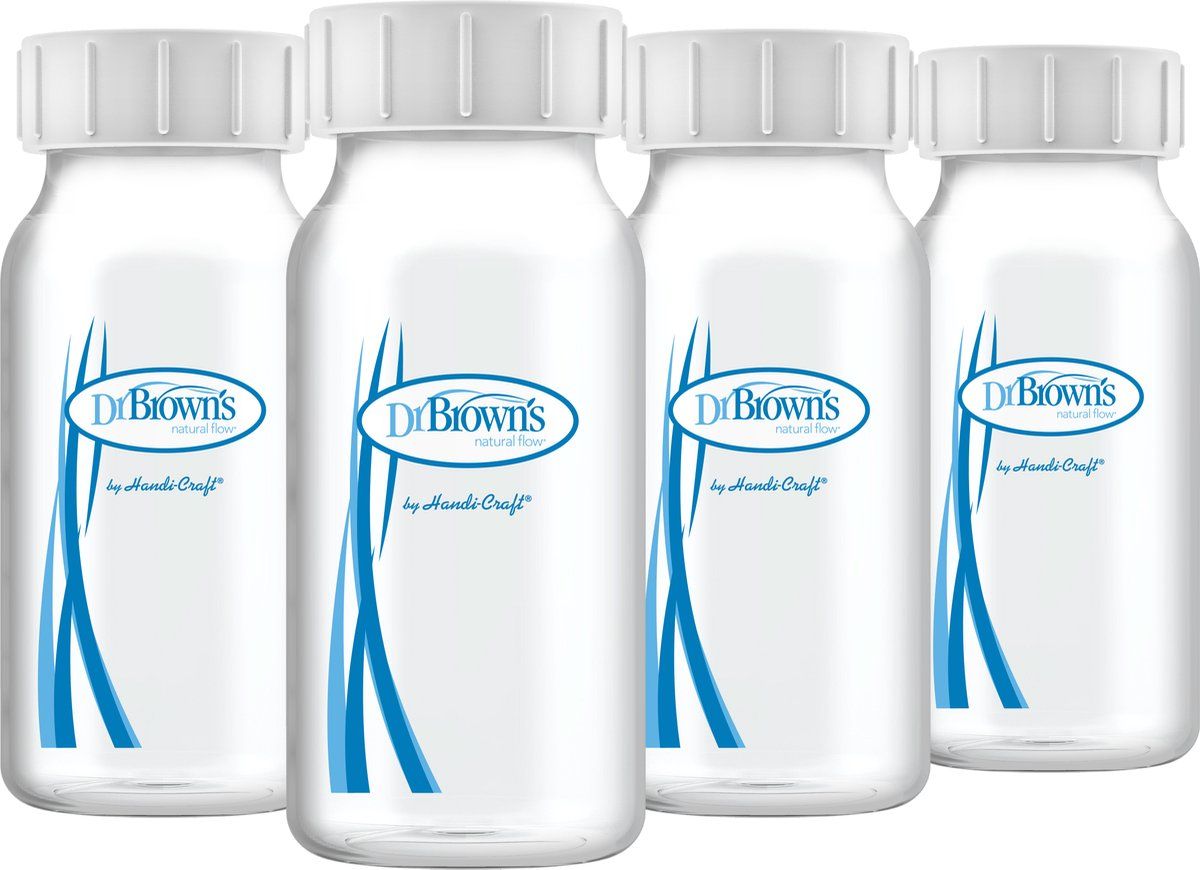 Dr. Brown's Borstvoeding Bewaarflesjes - 120 ml - Smalle halsfles - 4 stuks