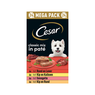 Cesar Classic in Paté - Multipack - 24 x 150 g - natvoer honden