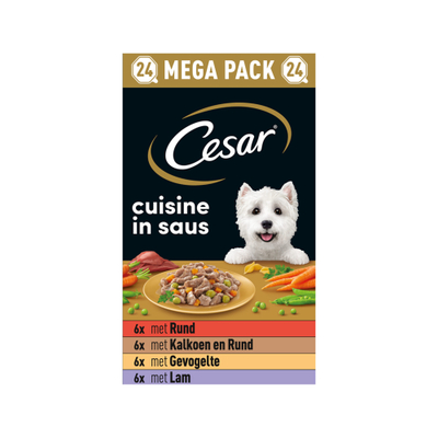 Cesar Cuisine in Saus - Multipack - 24 x 150 g - natvoer honden