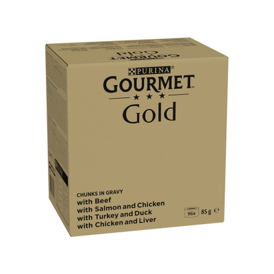 Purina Gourmet Gold - Fijne hapjes in saus - 96 x 85g - natvoer katten