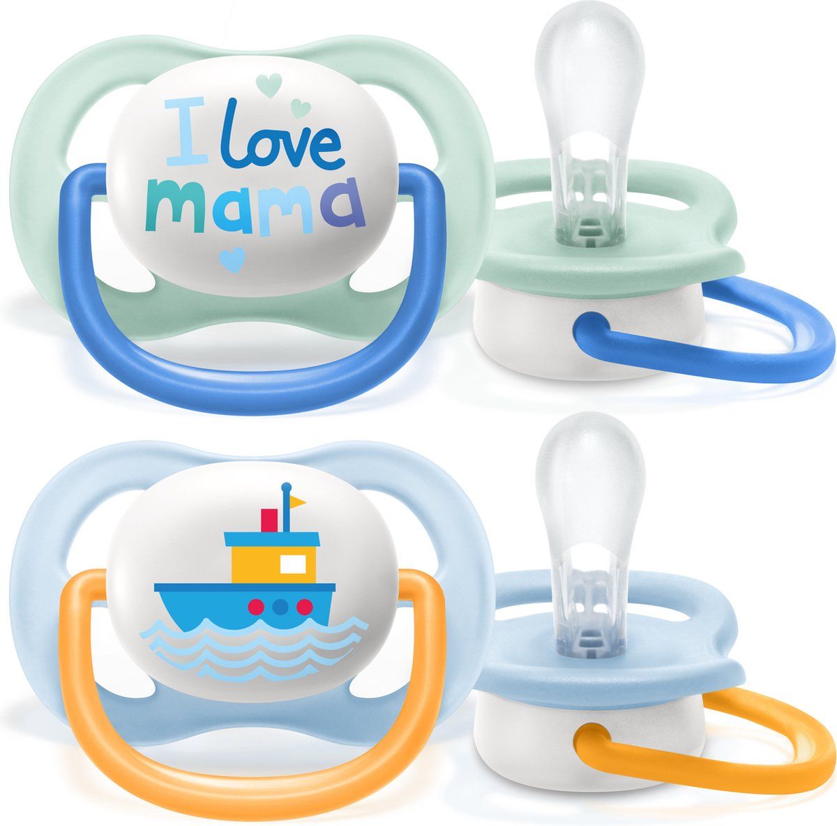 Philips Avent Ultra Air Fopspeen - Mama / Boat - 0-6 Maanden - 2 Stuks