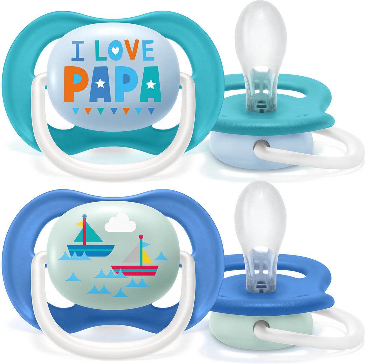 Philips Avent Ultra Air Fopspeen - Papa / Boat - 6-18 Mnd - 2 stuks