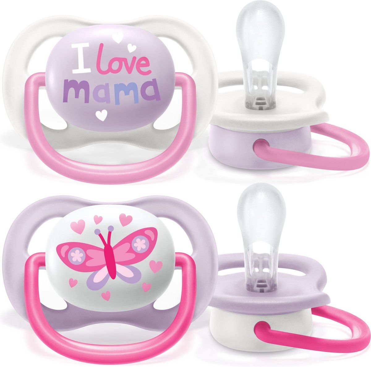 Philips Avent Ultra Air Fopspeen - Mama / Butterfly - 0-6 Mnd - 2 stuks