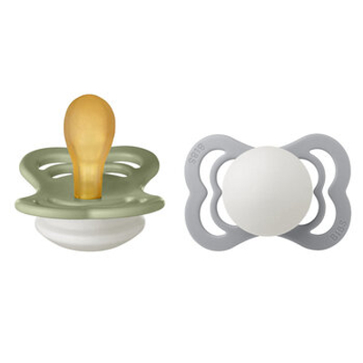Bibs BiBS - Supreme Collection - Stage 1 Fopspeen - 0/6 maanden - 2 stuks - Sage Night / Cloud Night