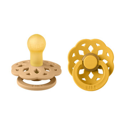 Bibs BiBS - Boheme Pacifier - Stage 2 Fopspeen - 2 stuks - Desert Sand / Honey Bee