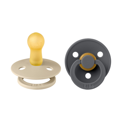 BiBs Fopspeen Vanilla / Iron 6-18 Mnd 2 Stuks