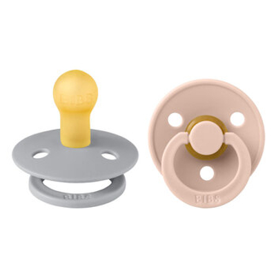 BiBS - Colour Pacifier - Stage 1 Fopspeen - 0+ maanden - 2 stuks - Cloud / Blush
